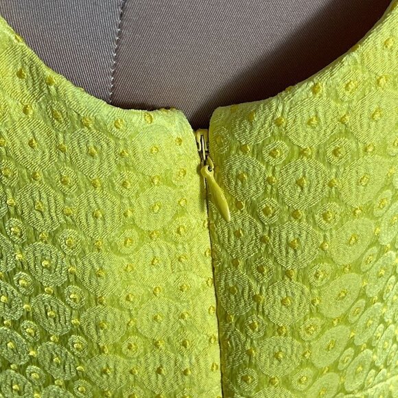 London Times Women's Sheath Dress One Shoulder Bow Bright Yellow Size 12 - Picture 5 of 8